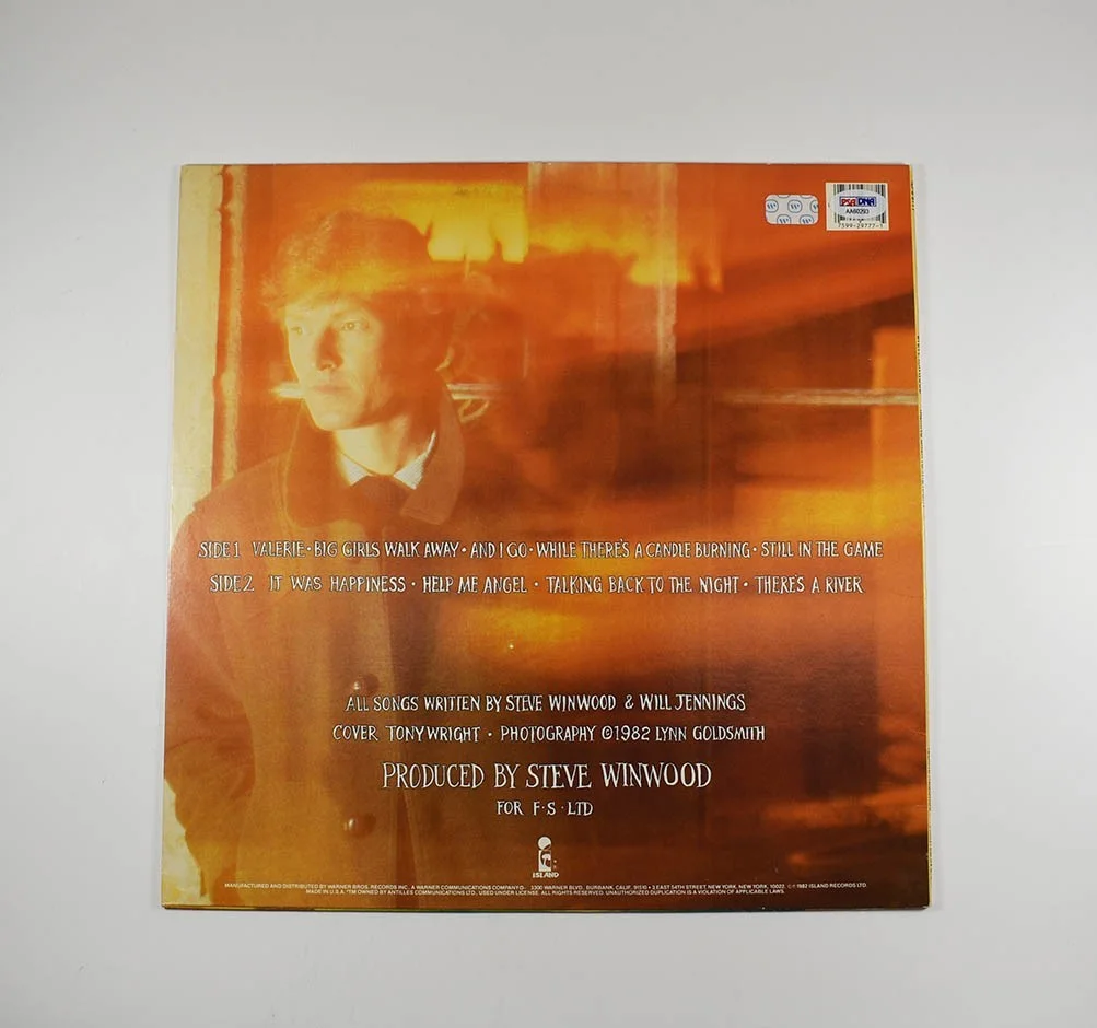 Steve Winwood Talking Back To Night Autographed Signed Album LP Record PSA/DNA, изображение 2