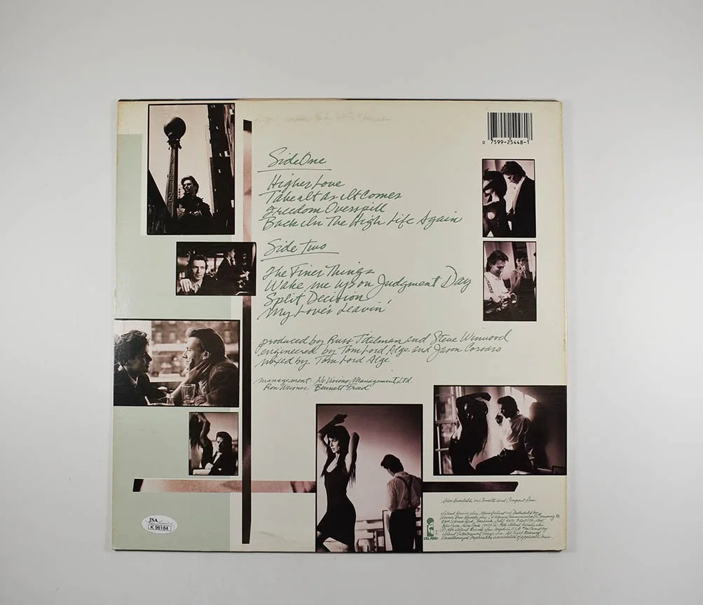 Steve Winwood Back in the High Life Autographed Signed Album LP Record JSA COA, изображение 2