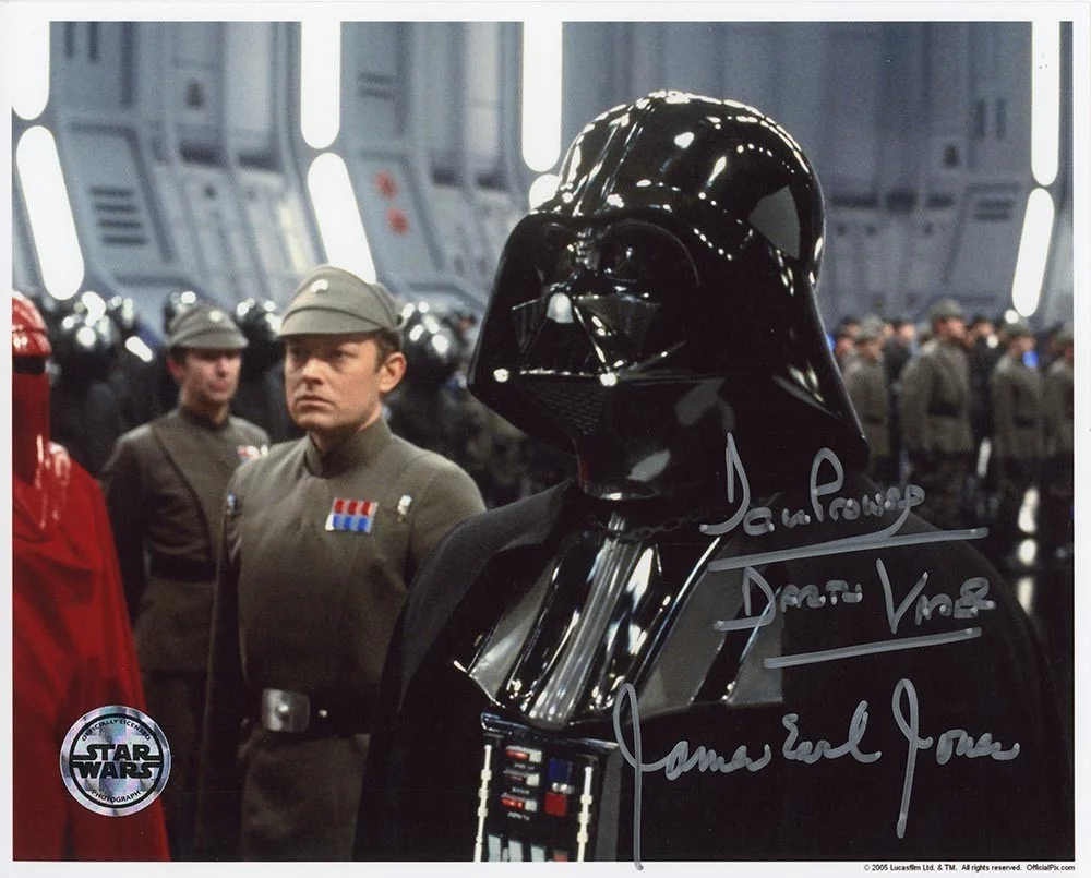 Dave Prowse and James Earl Jones — Star Wars Darth Vader Jones Prowse Autographed Signed 8x10 Photo BAS Beckett COA