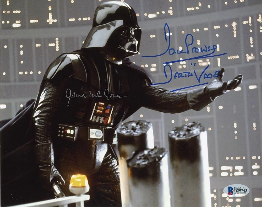Dave Prowse and James Earl Jones — Star Wars Darth Vader Jones Prowse Autographed Signed 8x10 Photo BAS Beckett COA