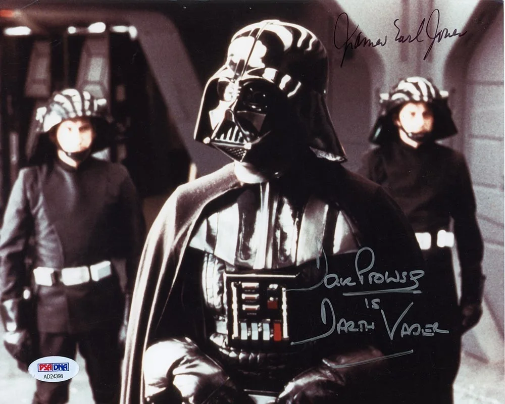 Dave Prowse and James Earl Jones — Star Wars Darth Vader Jones and Prowse Autographed Signed 8x10 Photo PSA/DNA COA
