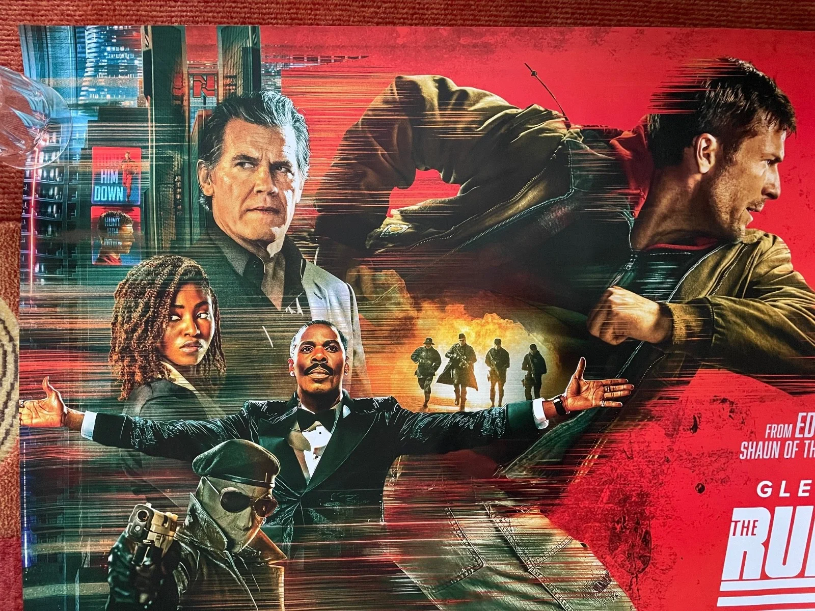 THE RUNNING MAN (2025) Original UK Quad Movie Poster Edgar Wright Glenn Powell, изображение 2