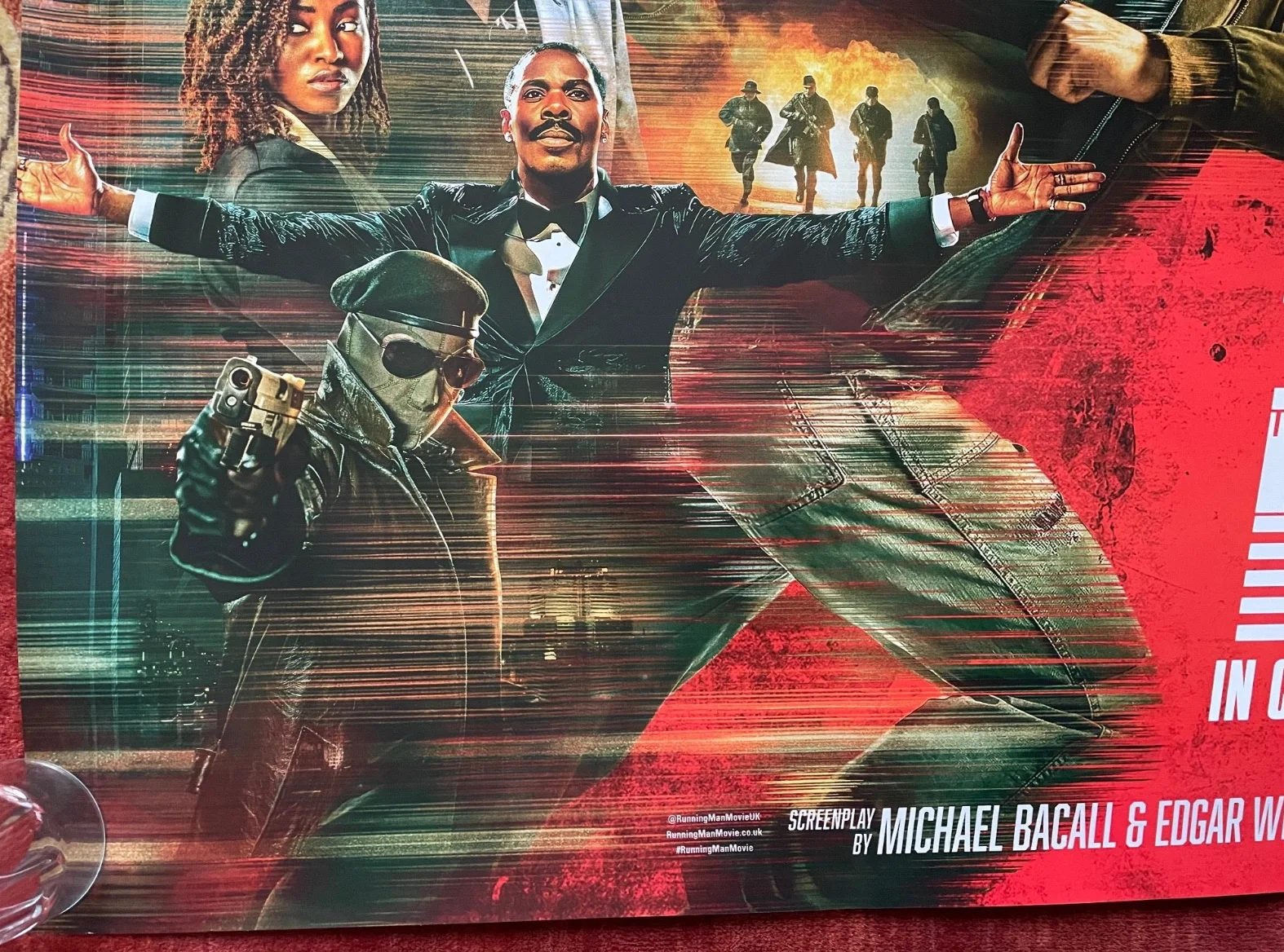 THE RUNNING MAN (2025) Original UK Quad Movie Poster Edgar Wright Glenn Powell, изображение 4