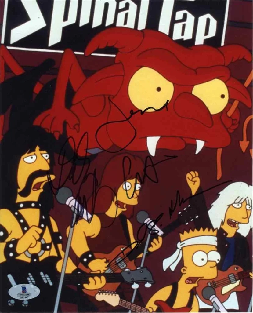 Show Cast Members — Spinal Tap Simpsons mckean guest shearer Autographed Signed 8x10 Photo BAS COA