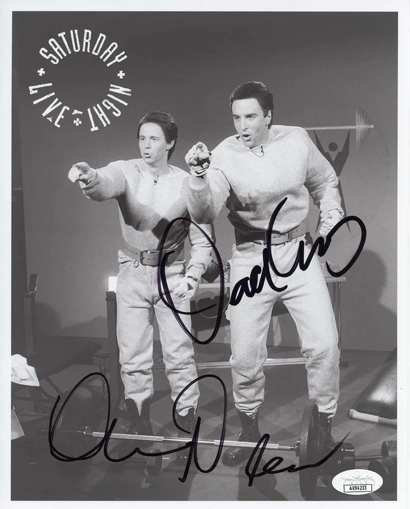 Show Cast — SNL Hanz and Franz Carvey and Nealon Autographed Signed 8x10 Photo JSA COA