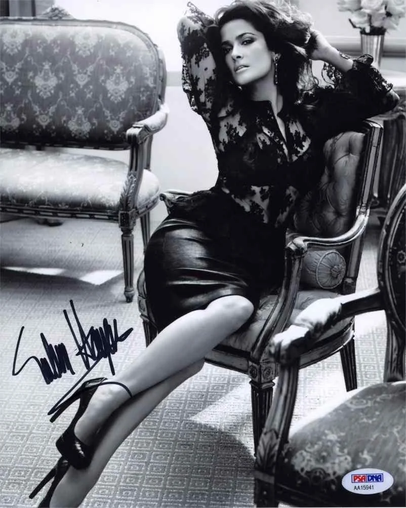 salma hayek — Salma Hayek Legs & Heels Autographed Signed 8x10 Photo Certified PSA/DNA COA