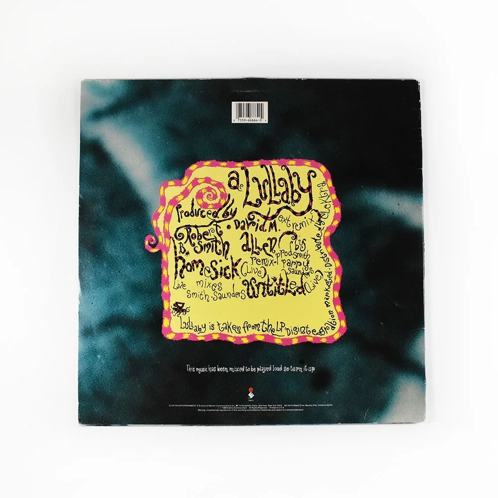 Robert Smith The Cure Lullaby Autographed Signed Album LP Record Beckett BAS COA, изображение 2