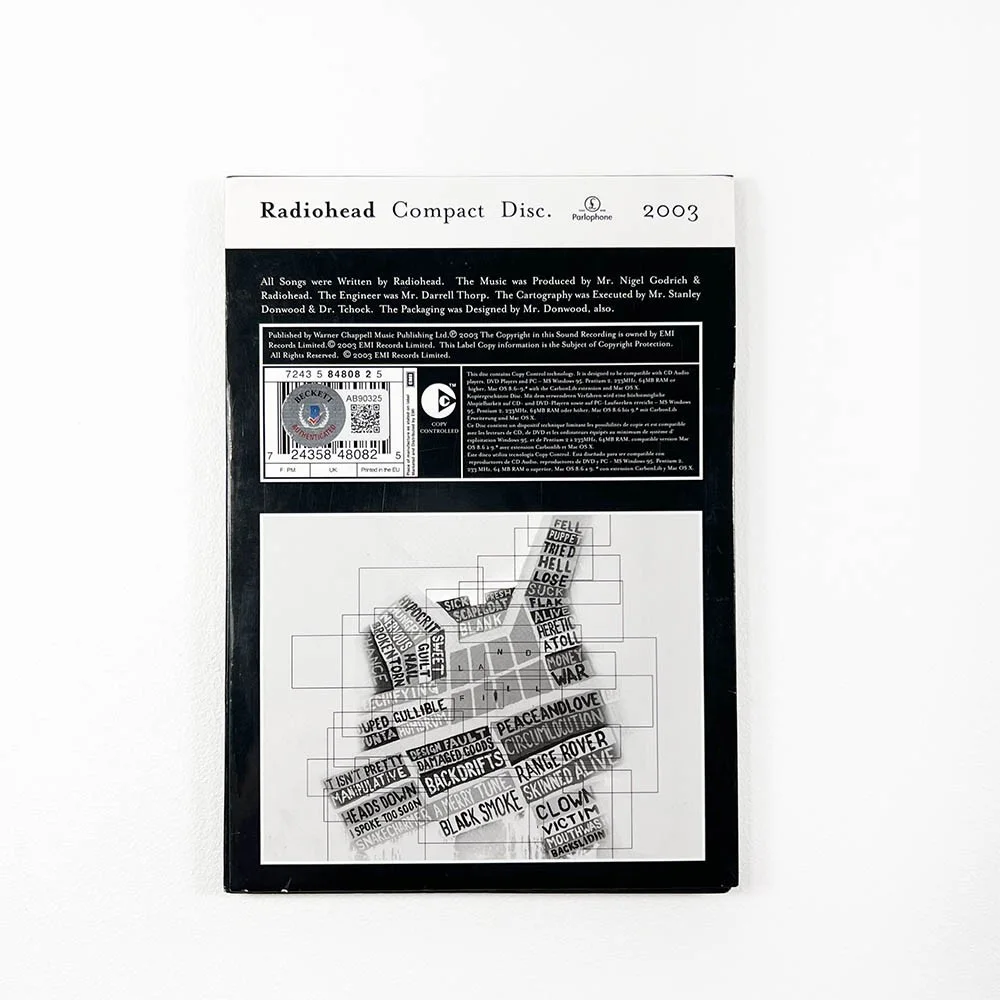 Radiohead Hail To The Thief Autographed Signed CD Certified Authentic BAS COA, image 2