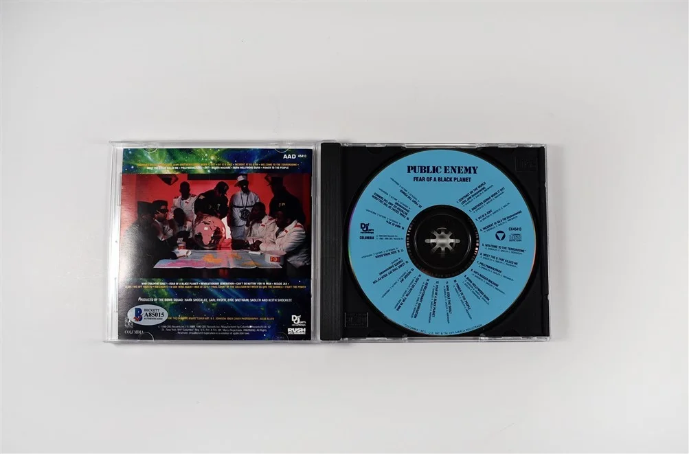 Public Enemy Griff Flavor Flav Chuck D Autographed Signed CD Beckett BAS COA, image 2