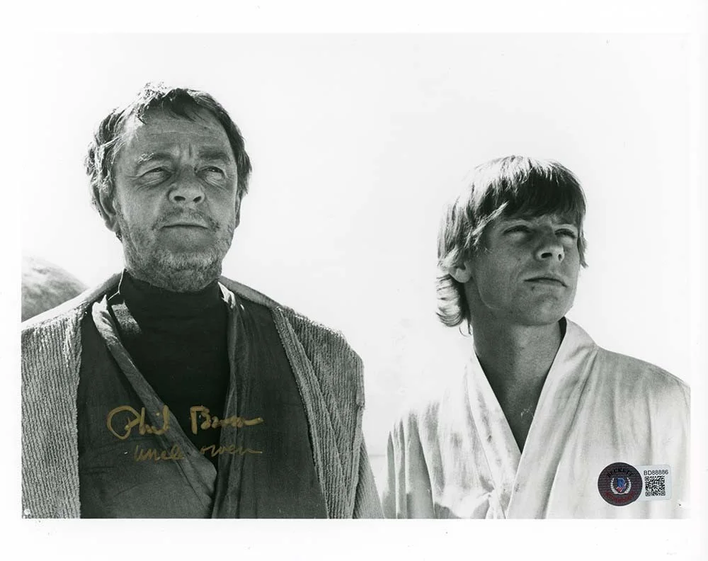 Phil Brown — Phil Brown Uncle Owen Star Wars Autographed Signed 8x10 Photo Authentic BAS COA