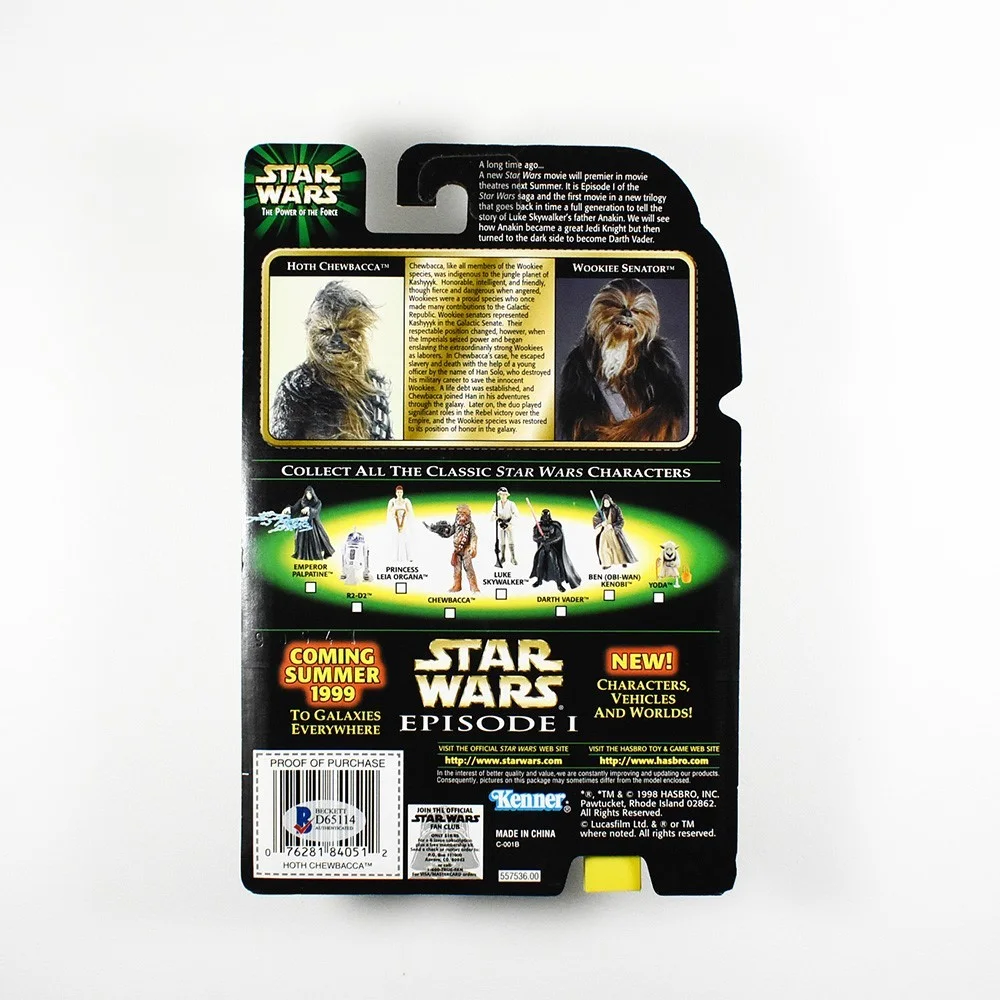 Peter Mayhew — Peter Mayhew Star Wars Chewbacca Autographed Signed Action Figure BAS COA, image 2