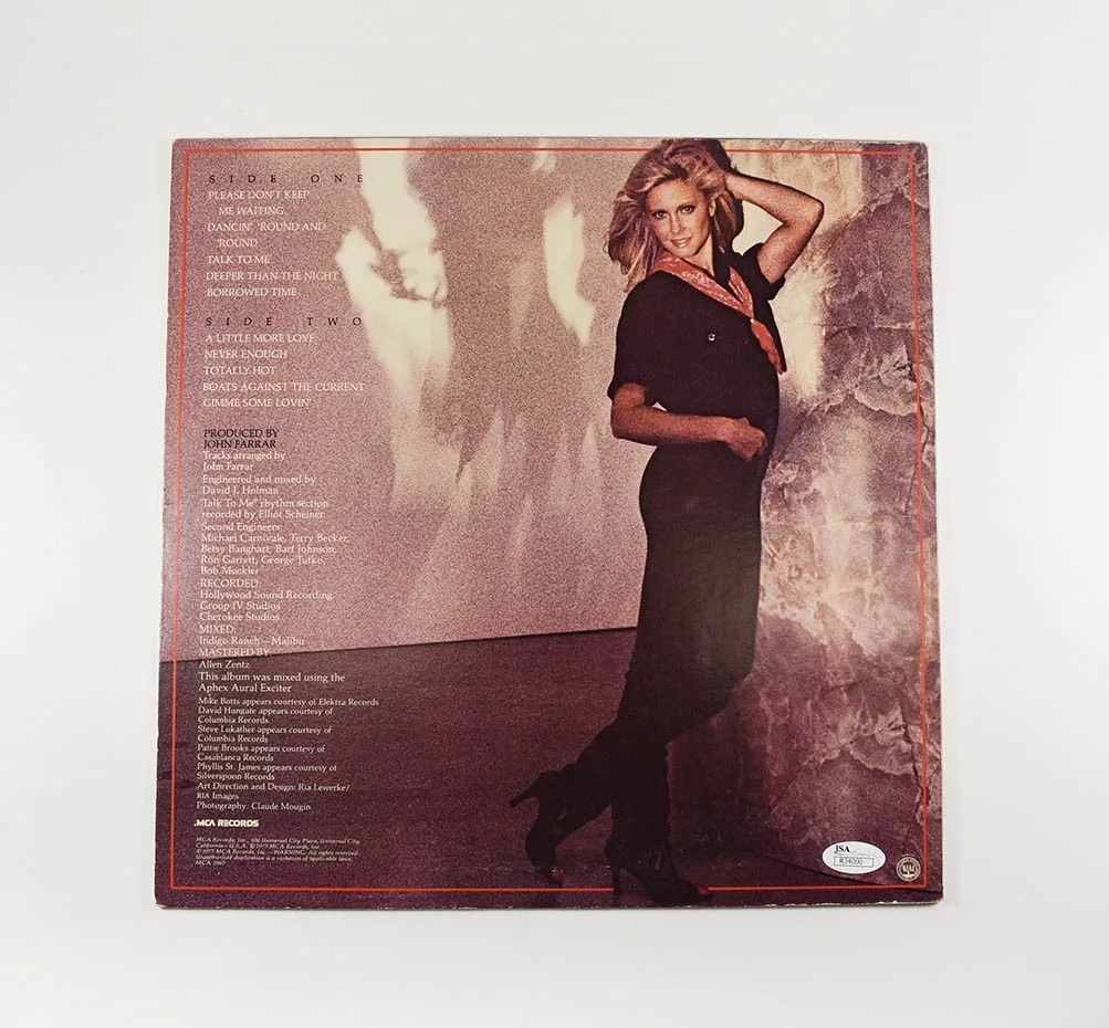 Olivia Newton John Totally Autographed Signed Album LP Record Authentic JSA COA, image 2