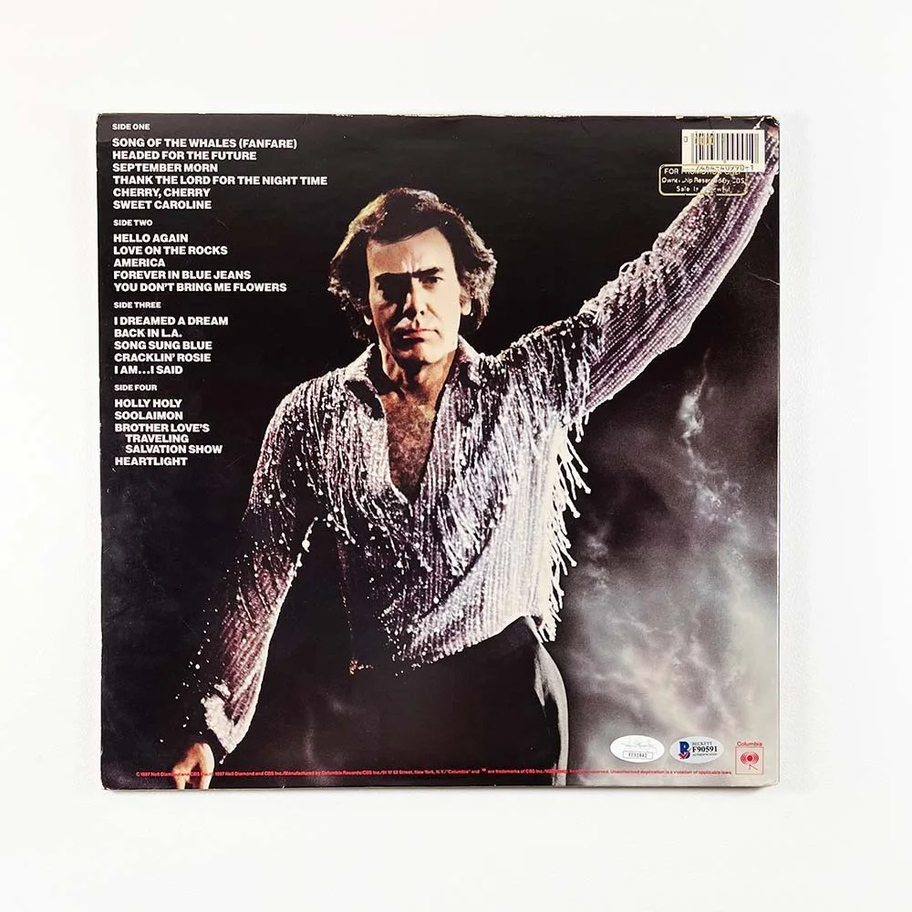 Neil Diamond Hot August Night II Autographed Signed Album LP Record BAS JSA COA, image 2