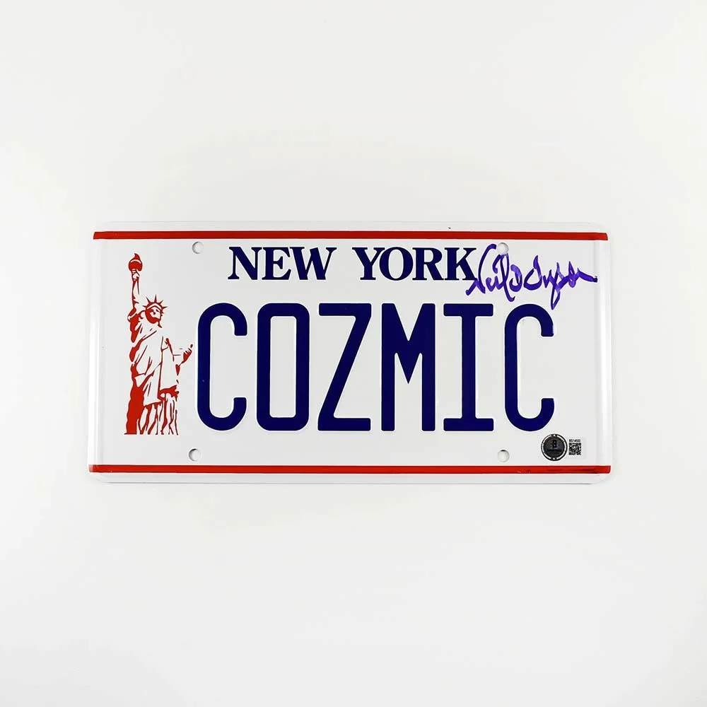 Neil DeGrasse Tyson — Neil DeGrasse Tyson Big Bang Theory Autographed Signed License Plate Beckett BAS