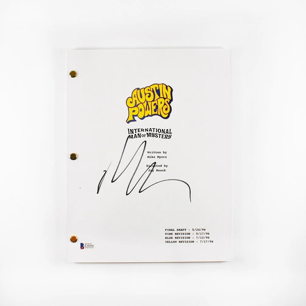 mike myers — Mike Myers Austin Powers Autographed Signed Script Certified Authentic BAS COA