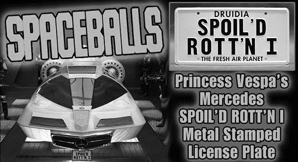 Mel Brooks — Mel Brooks Spaceballs Vespa Autographed Signed License Plate Beckett BAS COA, image 2