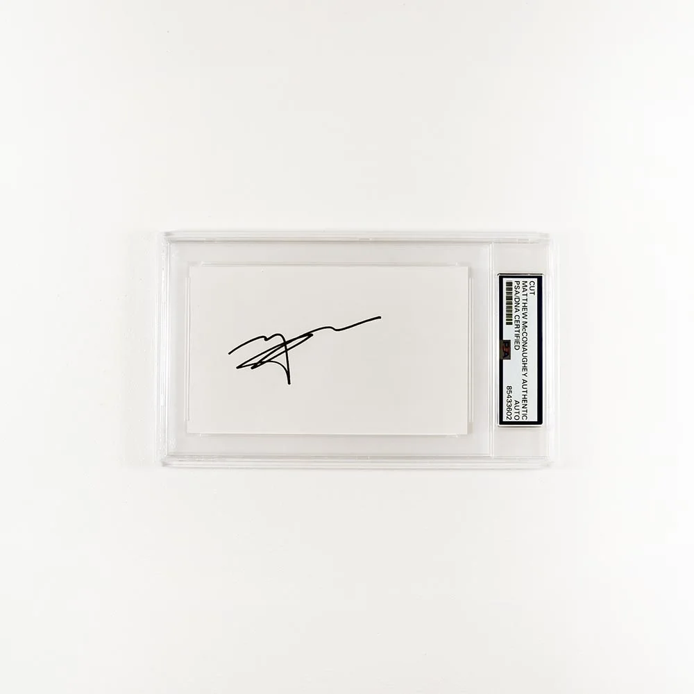 Matthew McConaughey — Matthew McConaughey Autographed Signed Index Card Certified Authentic PSA/DNA