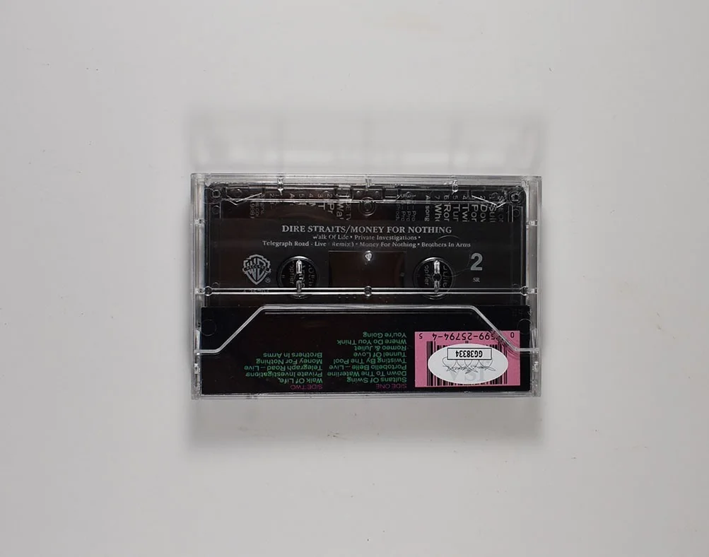 Mark Knopfler Dire Straits Autographed Signed Cassette Tape Authentic JSA COA, image 2