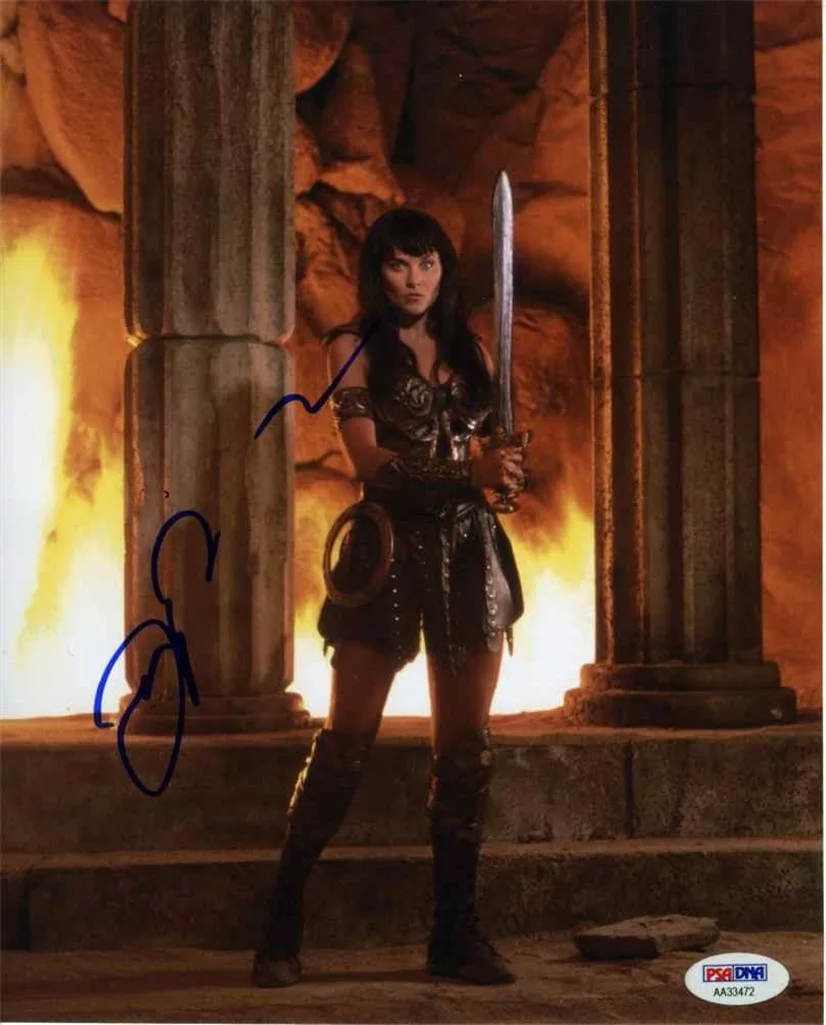 Lucy Lawless — Lucy Lawless Xena Autographed Signed 8x10 Photo Certified Authentic PSA/DNA COA