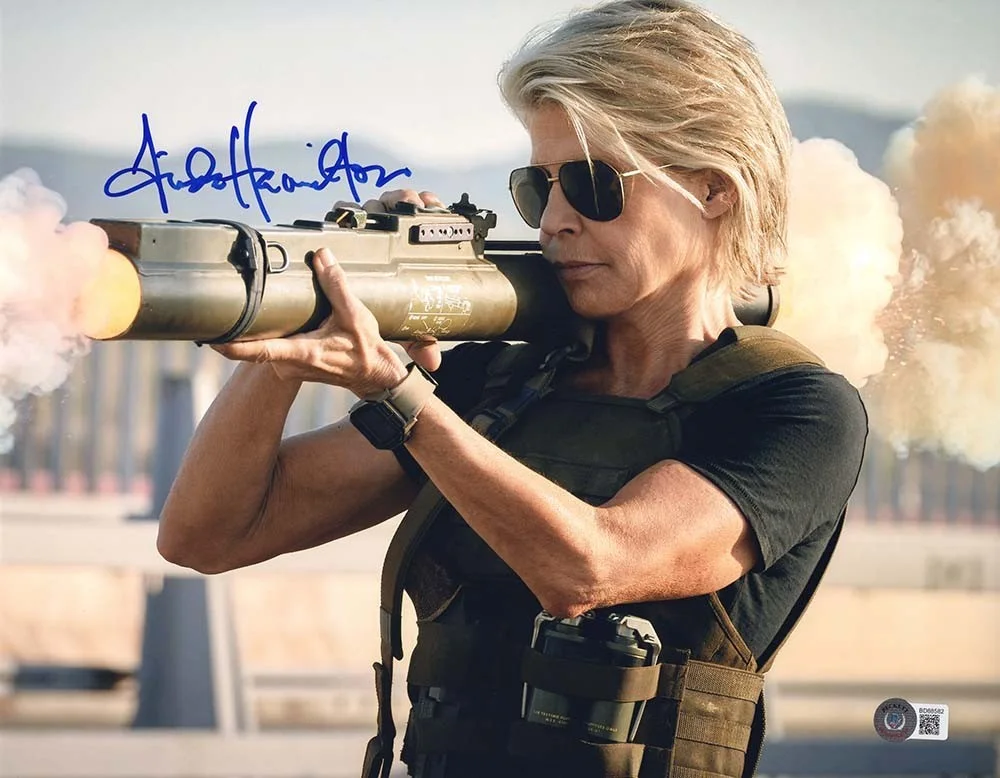 Linda Hamilton — Linda Hamilton Terminator Autographed Signed 11x14 Photo Authentic BAS COA