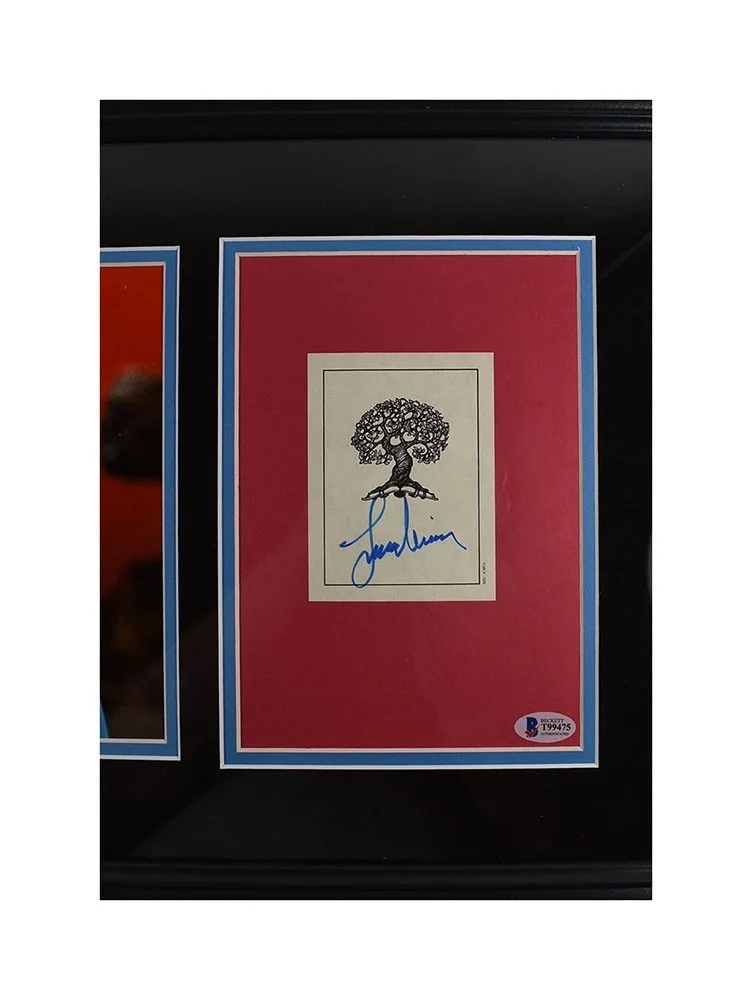 leonard nimoy — Leonard Nimoy Star Trek Photo and Autographed Signed Book Page Beckett BAS COA, image 2