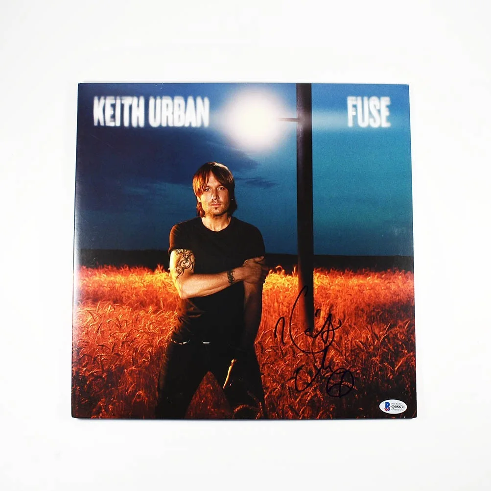 Keith Urban Fuse Autographed Signed Album LP Record Authentic Beckett BAS COA, изображение 3