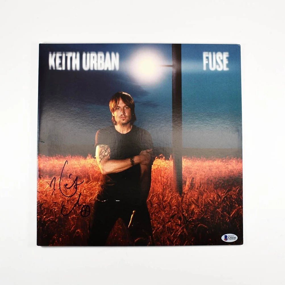 Keith Urban Fuse Autographed Signed Album LP Record Authentic Beckett BAS COA, изображение 3