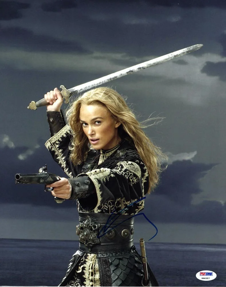 keira knightley — Keira Knightley Pirates Caribbean Autographed Signed 11x14 Photo PSA/DNA COA