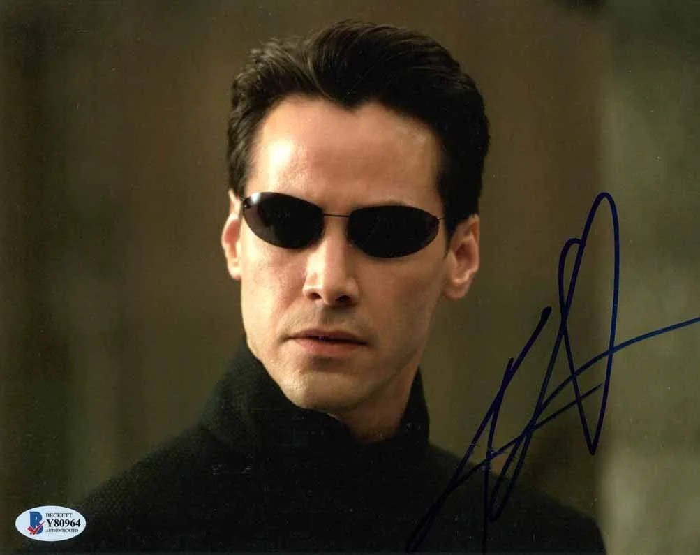 keanu reeves — Keanu Reeves The Matrix Autographed Signed 8x10 Photo Beckett BAS COA