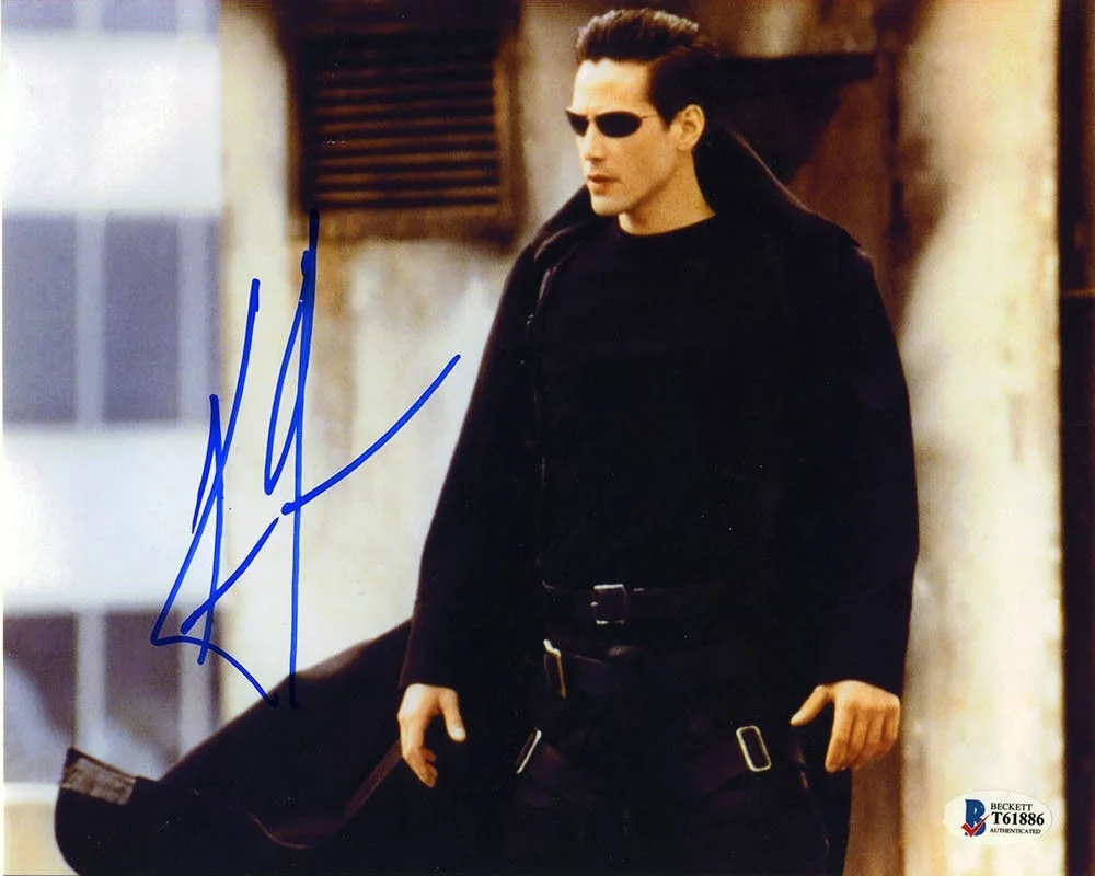 keanu reeves — Keanu Reeves The Matrix Autographed Signed 8x10 Photo Beckett BAS COA