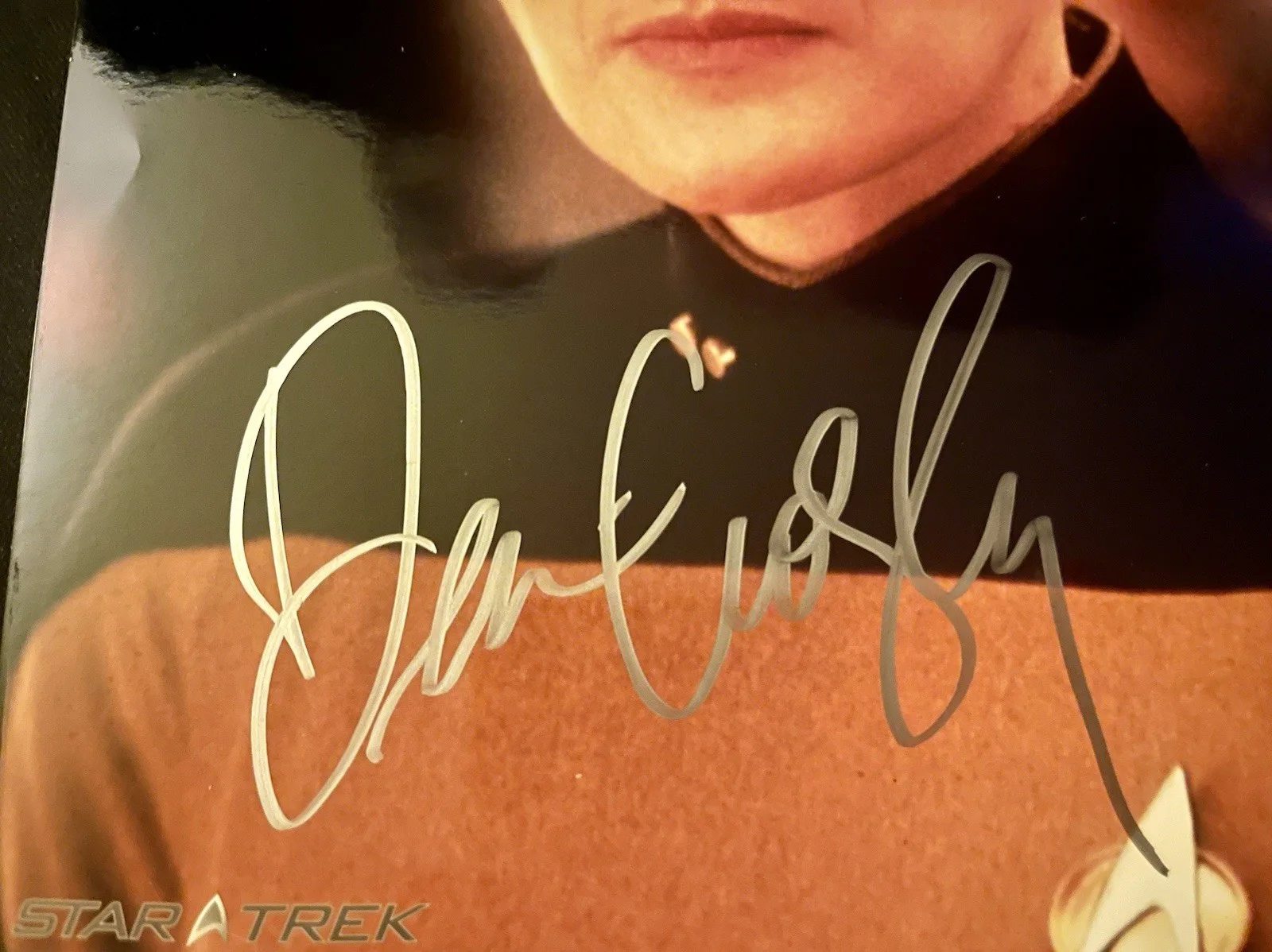 Denise Crosby — Denise Crosby Star Trek The Next Generation- signed Tasha Yar 8x10 photo JSA, image 3