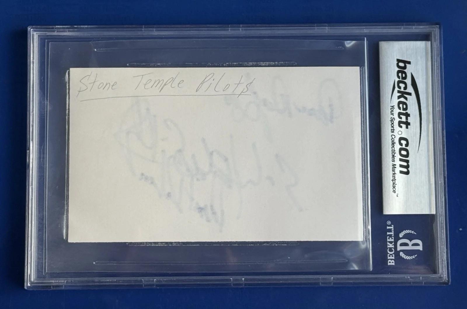 Stone Temple Pilots Scott Weiland Eric Dean Rob DeLeo BAND SIGNED INDEX Beckett, изображение 2