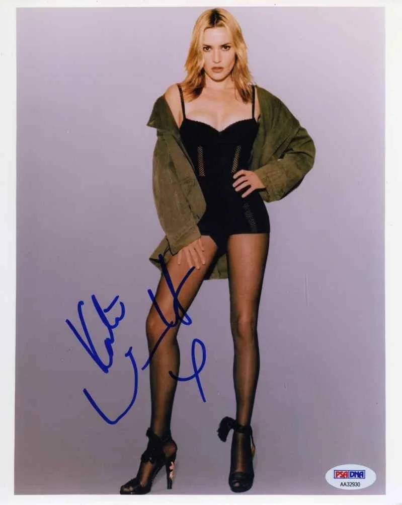 kate winslet — Kate Winslet Exposed Belly Autographed Signed 8x10 Photo Certified PSA/DNA COA