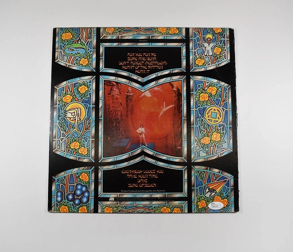 Jon Anderson Yes Autographed Signed Album LP Record Certified Authentic JSA COA, image 2
