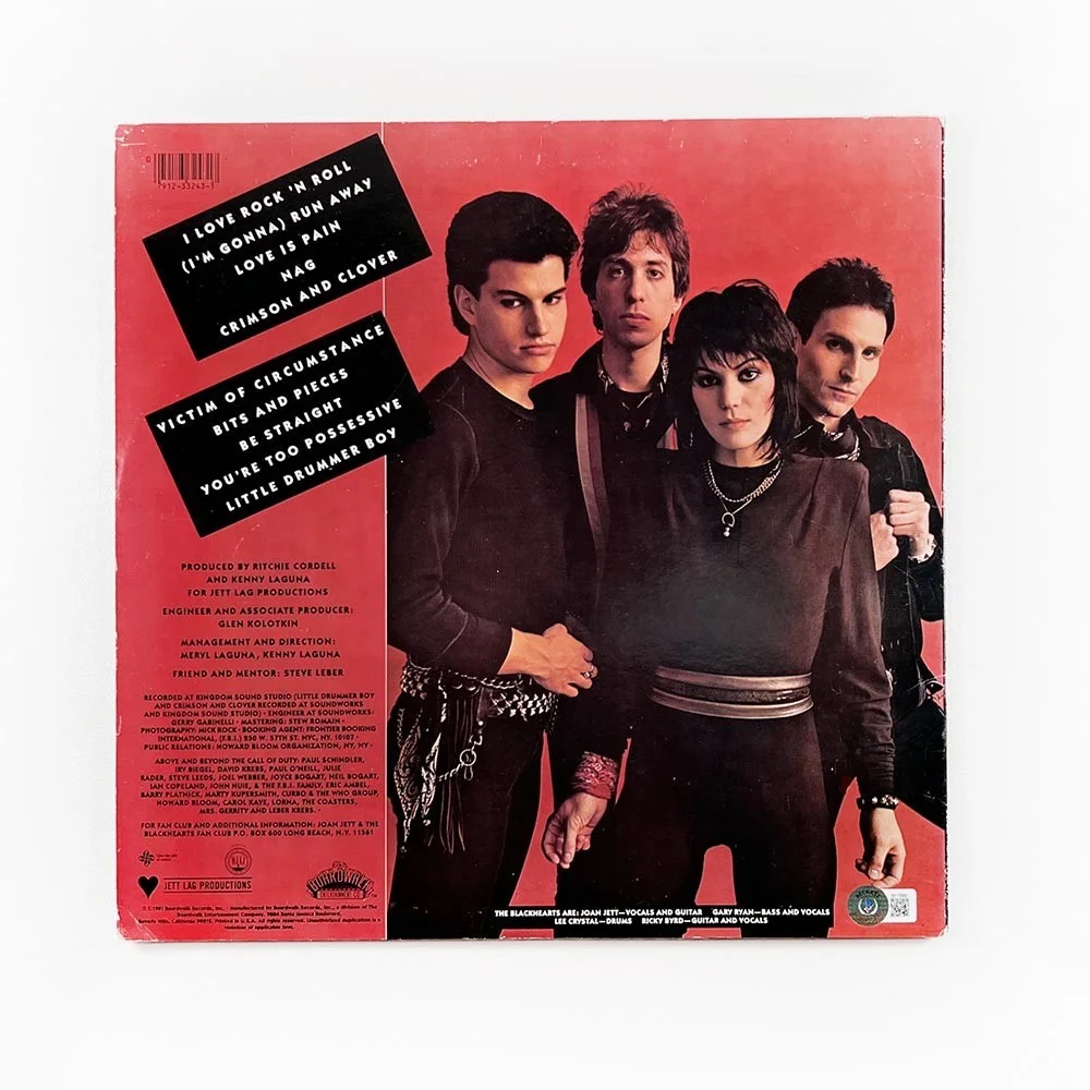 Joan Jett I Love Rock Roll Autographed Signed Album LP Record Beckett BAS COA, image 2