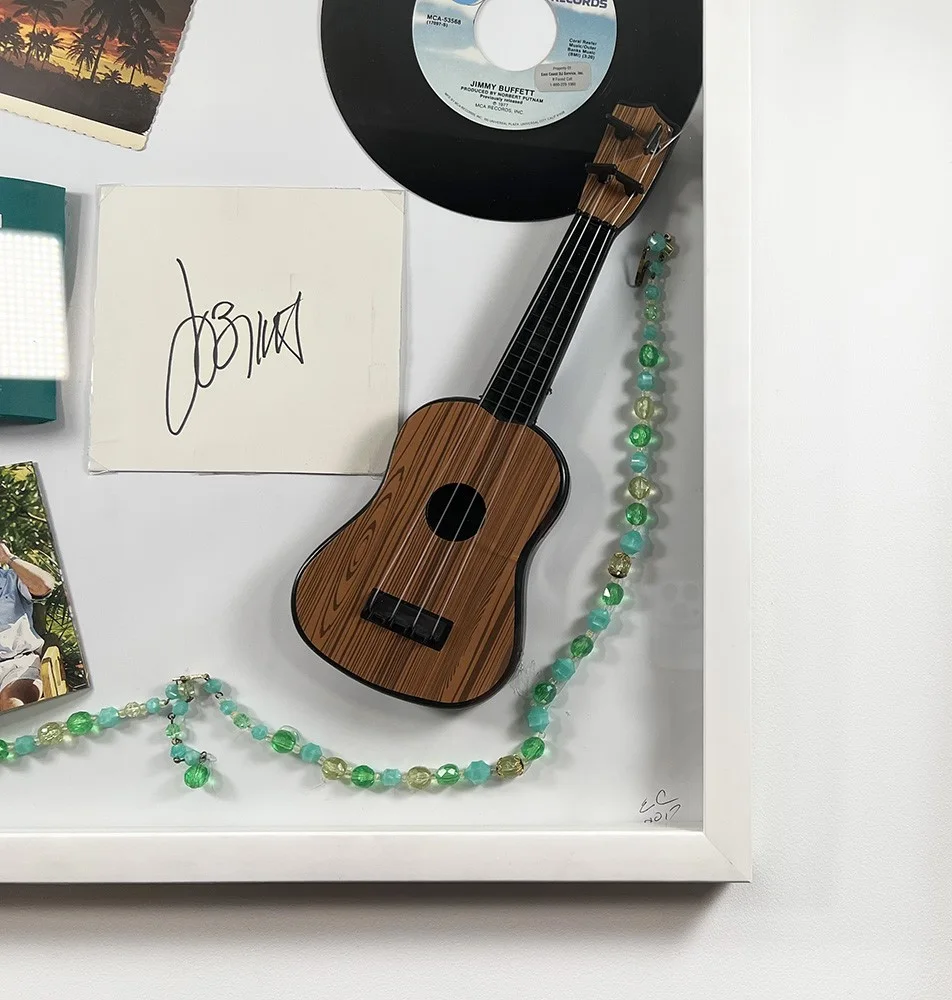 Jimmy Buffett Framed Custom Display Autographed Signed Cut Authentic BAS COA, image 2