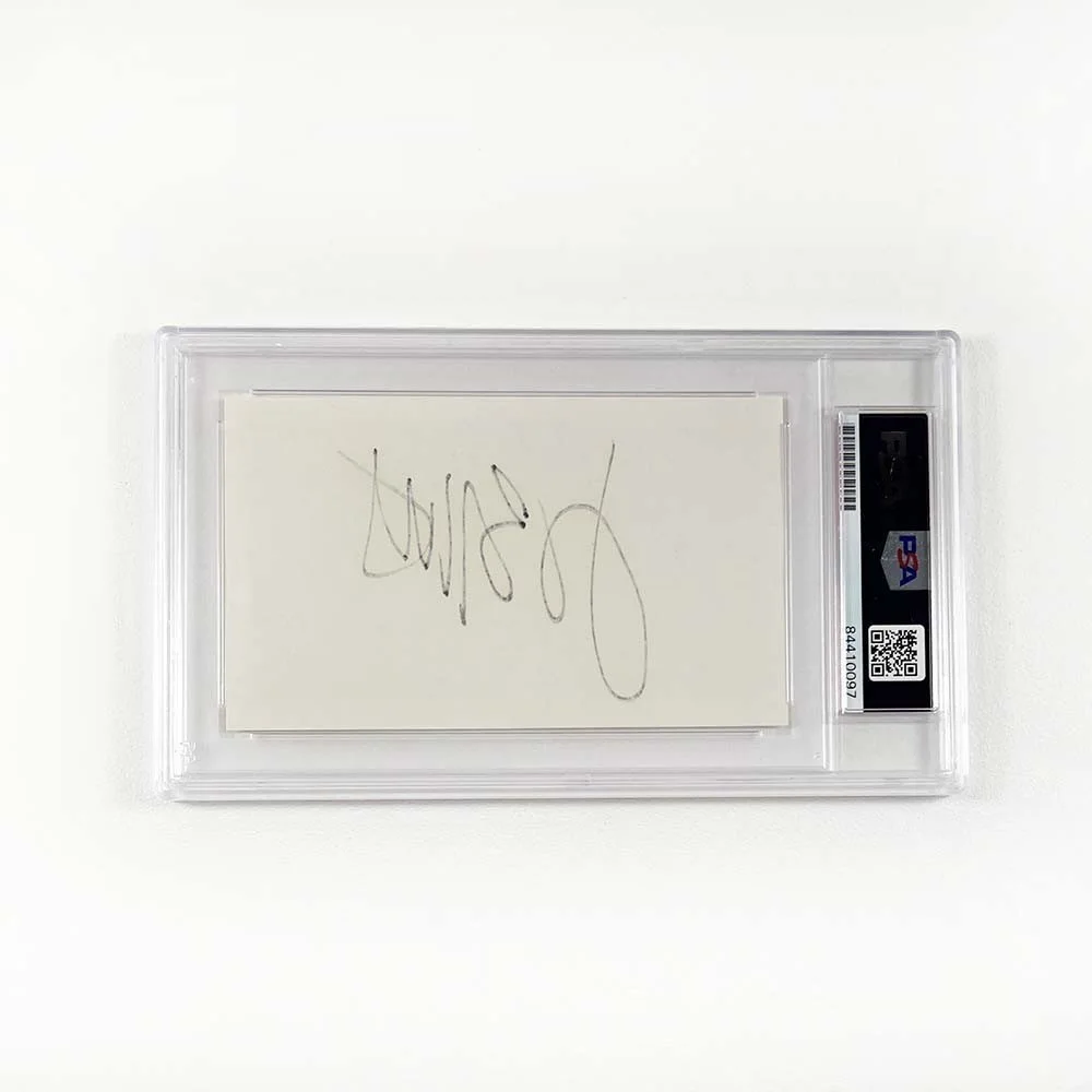Jimmy Buffett Autographed Signed Index Card Cut Certified Authentic PSA/DNA COA, image 2