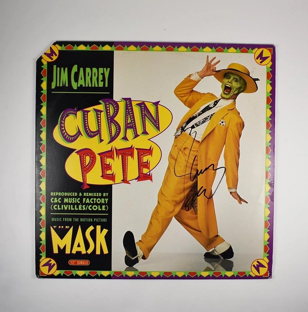 jim carrey — Jim Carrey Mask Cuban Pete Autographed Signed Record LP Certified PSA/DNA COA