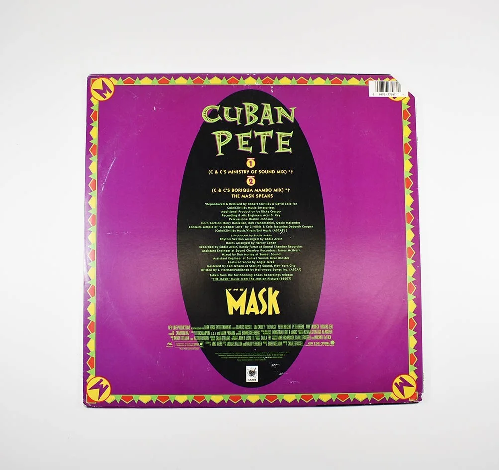 jim carrey — Jim Carrey Mask Cuban Pete Autographed Signed Record LP Certified JSA COA, изображение 2