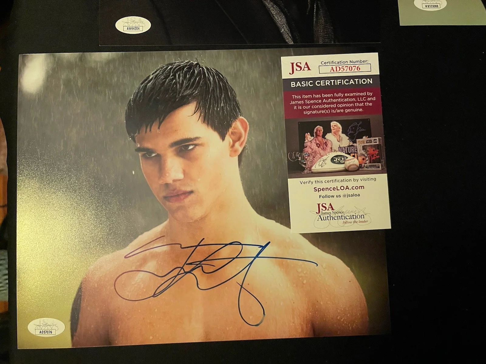 Taylor Lautner Peter Facinelli Jackson Rathbone — Twilight Movie Saga +4 Cast signed 8x10 JSA Lautner -Facinelli -Lutz -Rathbone, изображение 2