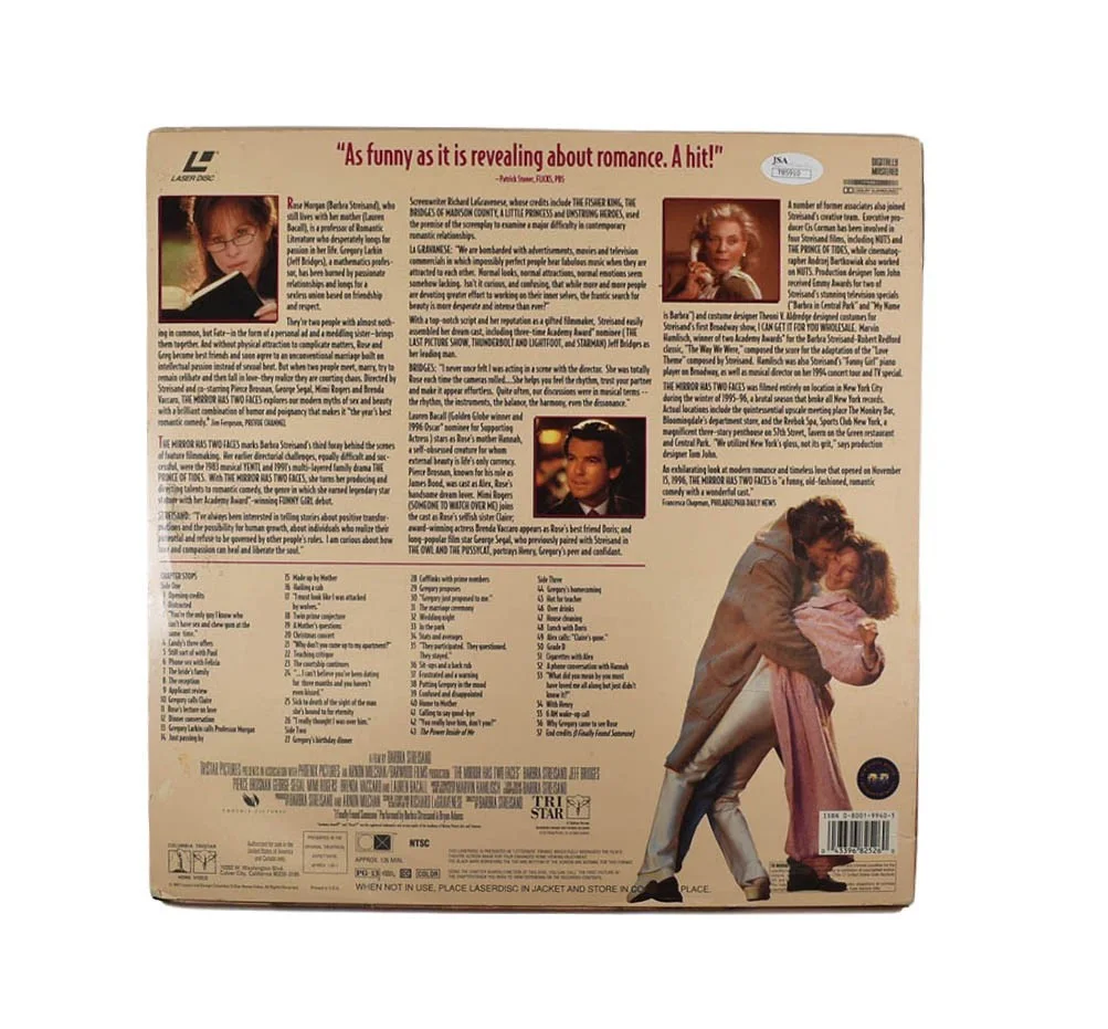 jeff bridges — Jeff Bridges Mirror Has Two Faces Autographed Signed Laserdisc Authentic JSA COA, image 2