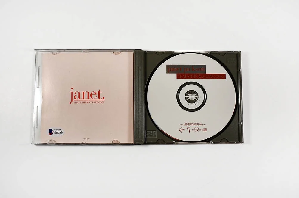 Janet Jackson That's The Way Loves Goes Autographed Signed CD Authentic BAS COA, image 2