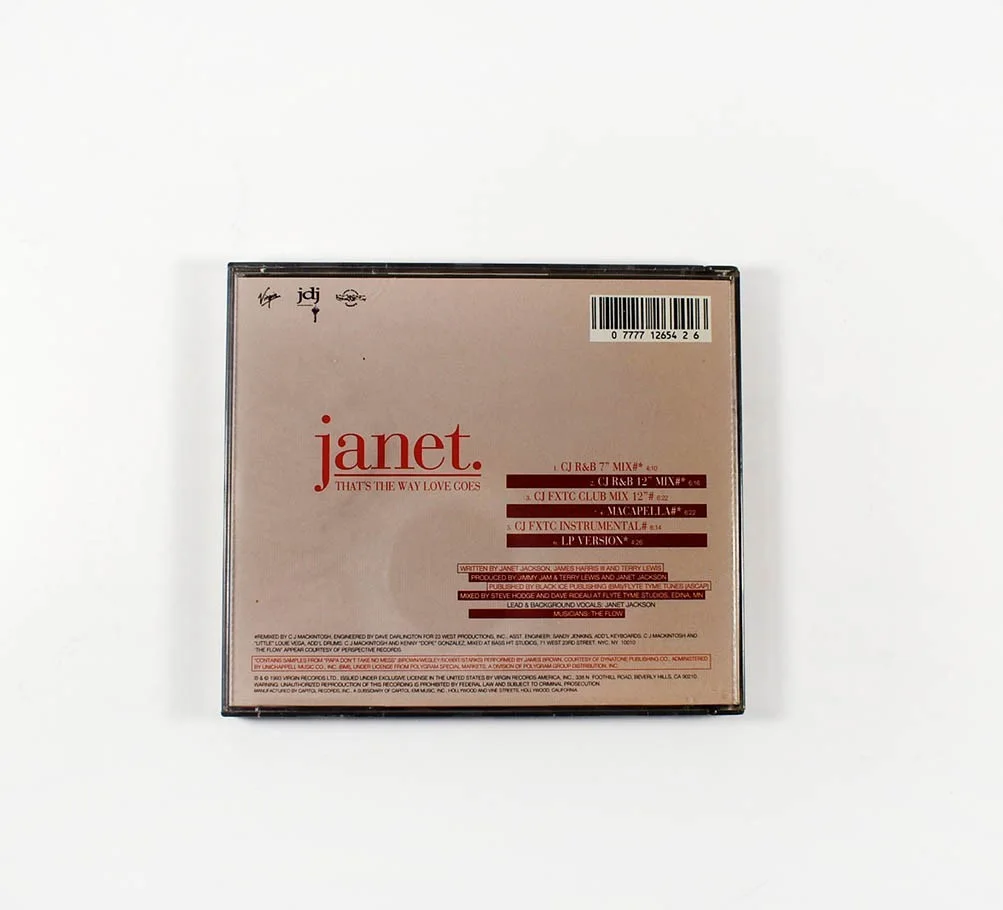 Janet Jackson That's The Way Loves Goes Autographed Signed CD Authentic BAS COA, image 3