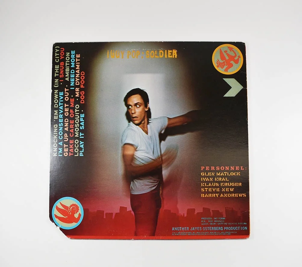 Iggy Pop Soldier Autographed Signed Album LP Record Beckett Authentic BAS COA, изображение 2