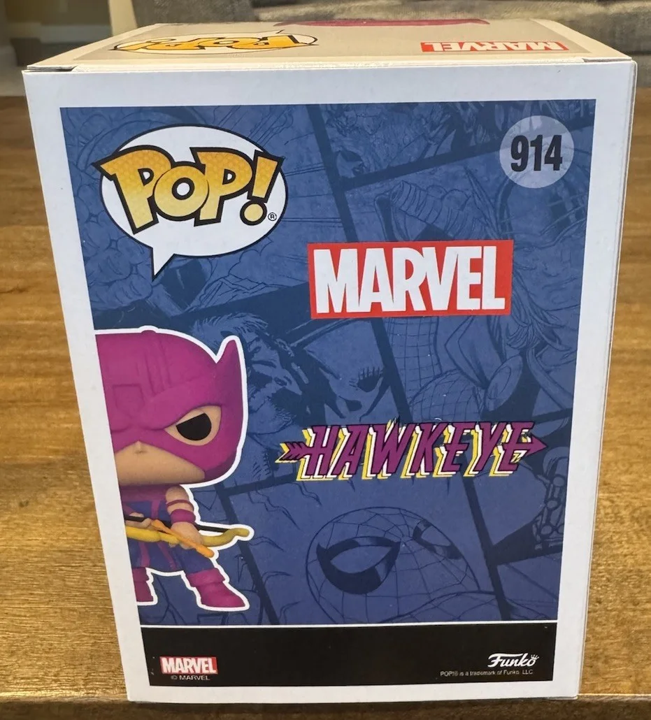 Jeremy Renner — Jeremy Renner Signed Marvel PX Exclusive Hawkeye Funko POP #914 With Beckett COA, image 4