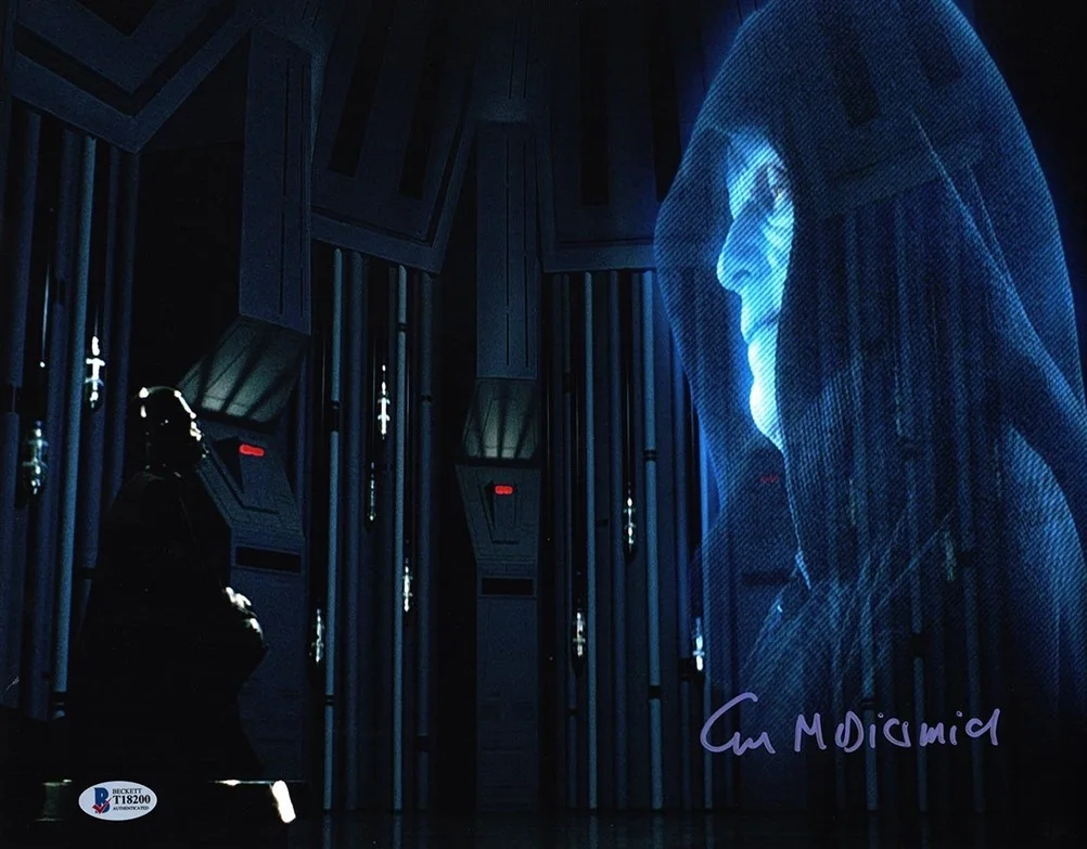 ian mcdiarmid — Ian McDiarmid Star Wars Emperor Autographed Signed 11x14 Photo Authentic BAS COA