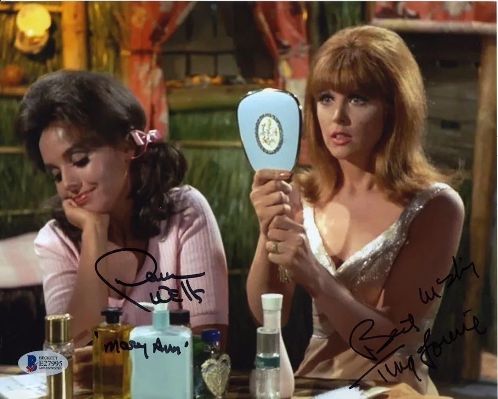 Dawn Wells and Tina Louise — Gilligan's Island Tina Louise Dawn Wells Autographed Signed 8x10 Photo COA BAS