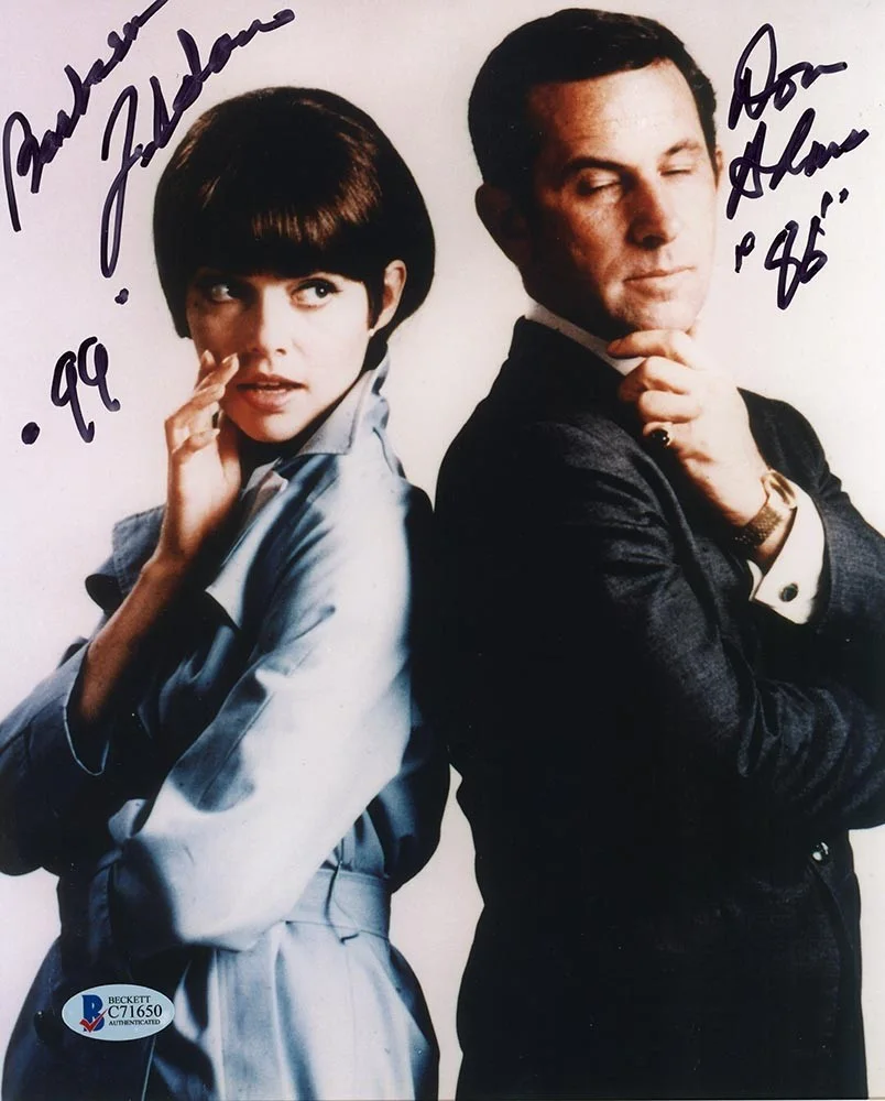 Adams and Feldon — Get Smart Cast Adams and Feldon Autographed Signed 8x10 Photo Beckett BAS COA