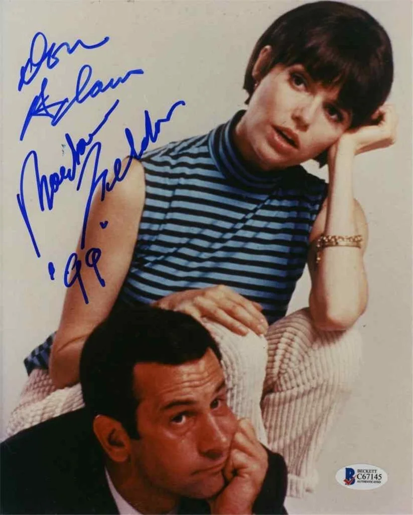 Adams and Feldon — Get Smart Cast Adams and Feldon Autographed Signed 8x10 Photo Beckett BAS COA