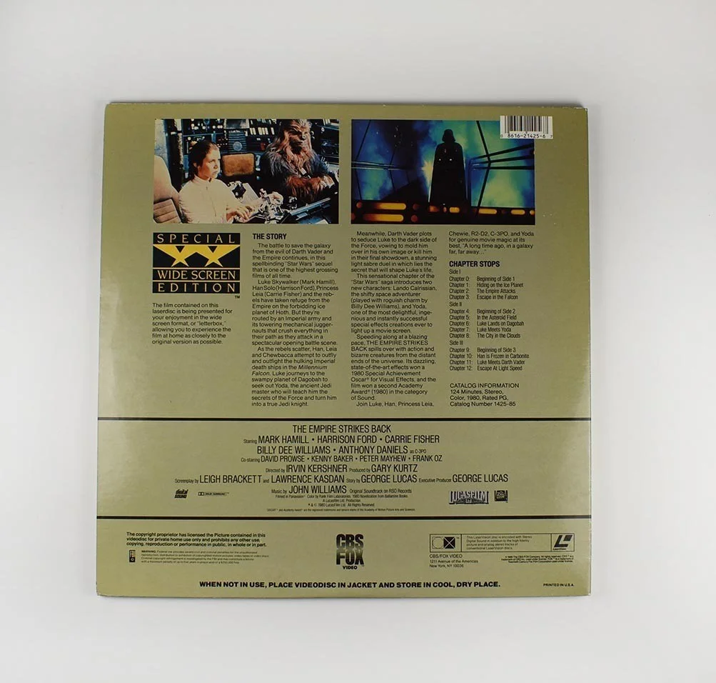 george lucas — George Lucas Star Wars Empire Strikes Autographed Signed Laserdisc PSA/DNA COA, image 2